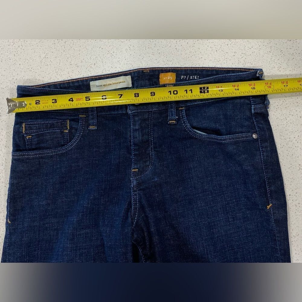 Pilcro Anthropologie Fit/S.TE.T Dark Blue Wash Denim Jeans 29x31 LNWO Tags - Picture 5 of 12